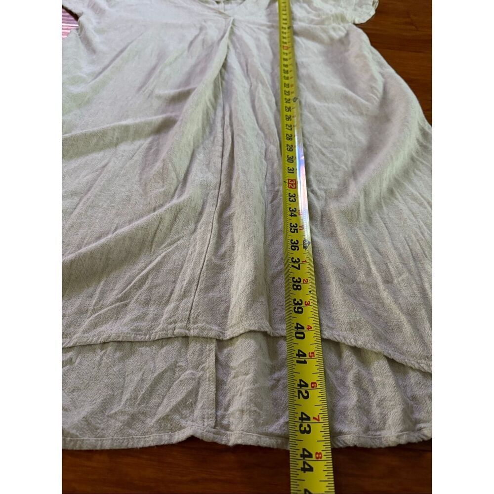 P Cill Linen Blend Beige Shift Dress Oversized Minimalist Small - Picture 9 of 12